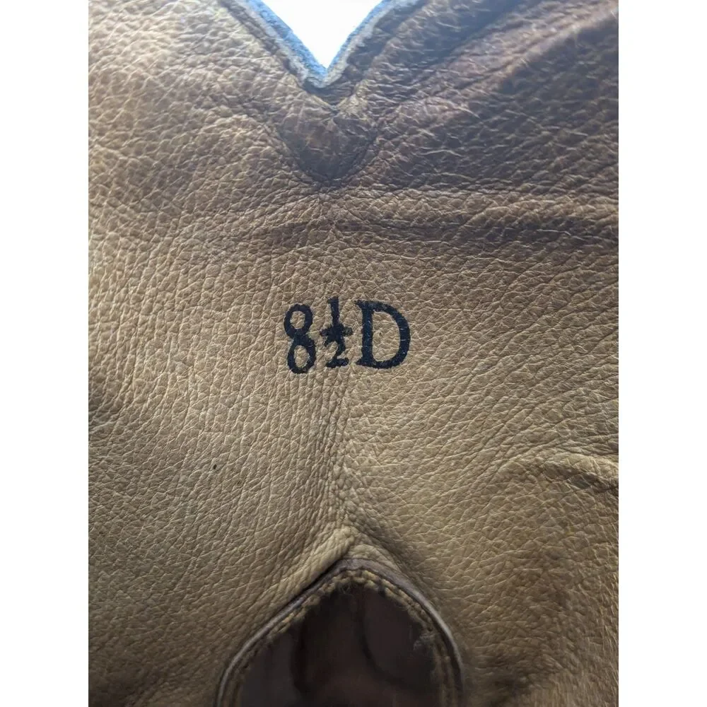 Western Cowboy Ranch Men 8.5D Ariat Brown Leather Square Toe Boots